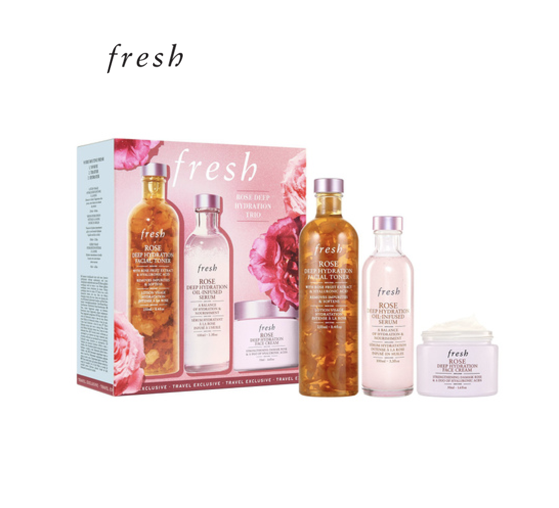 FRESH 玫瑰深層保濕套裝 Black Tea Firming Trio (面霜, 柔膚水, 精華)