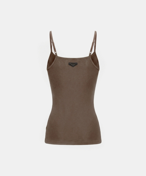 BS Cotton Jersey String Tank - Brown