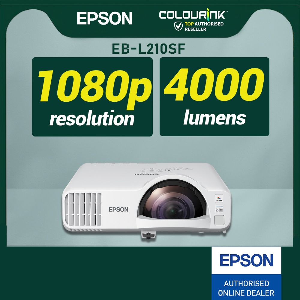 EPSON EB-L260F EB-L210SF 3LCD WIRELESS STANDARD-THROW LASER PROJECTOR LUMENS 4600