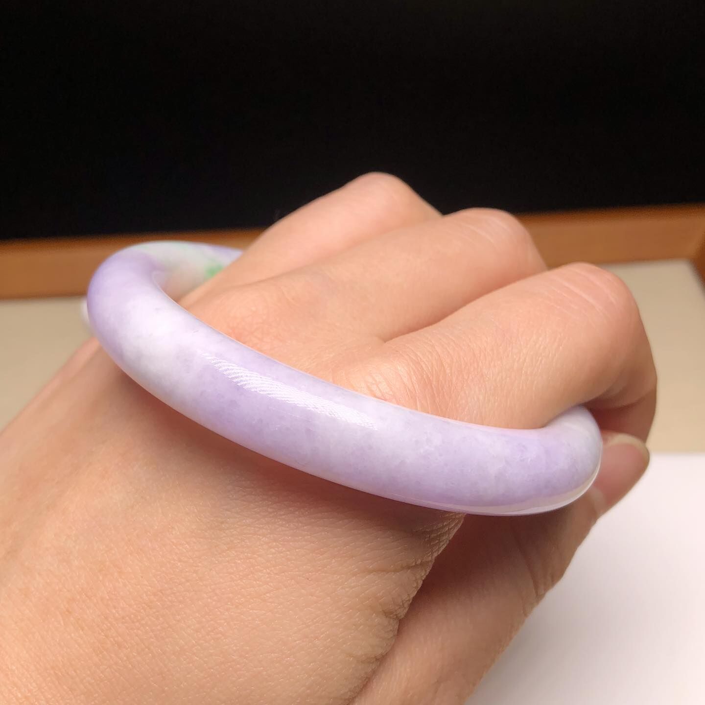 紫底飄翠手鐲55.3mm