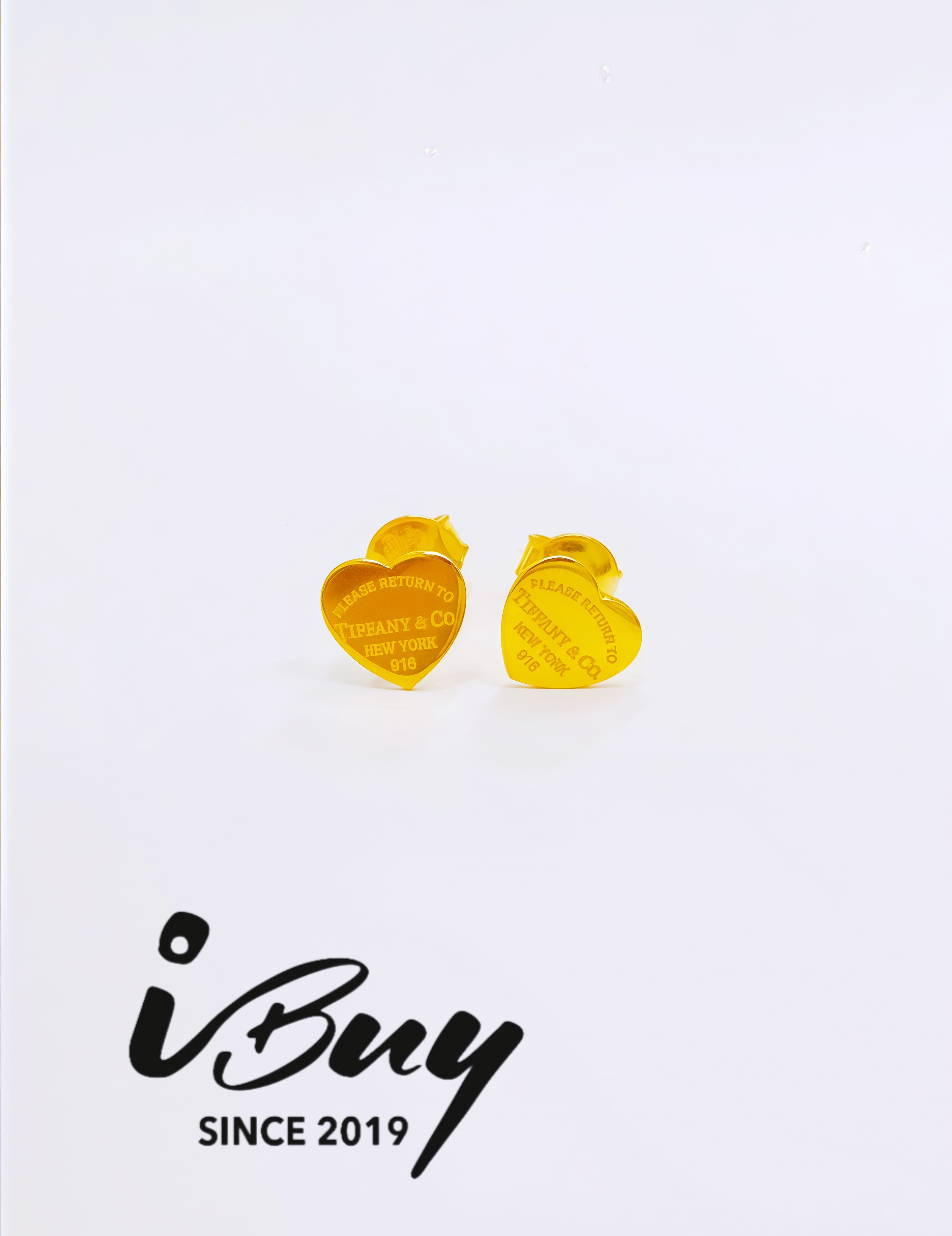 916 GOLD T.CO LOVE EARRING 916 金 蒂芙尼耳钉