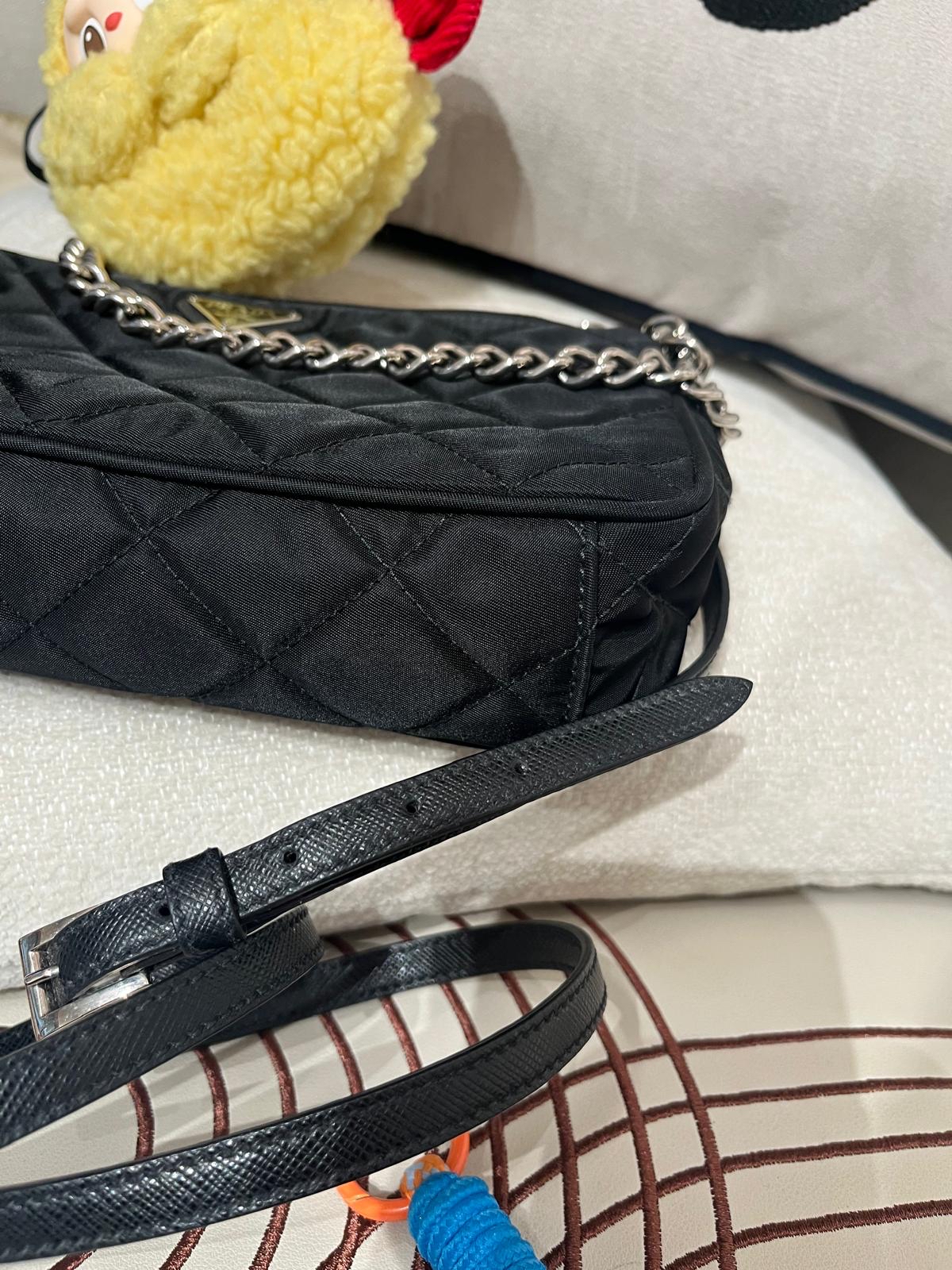 PRADA IBH026 Bandoliera Tessuto Impuntu re-nylon bag 100%Authentic, 98%New ✅Dust bag