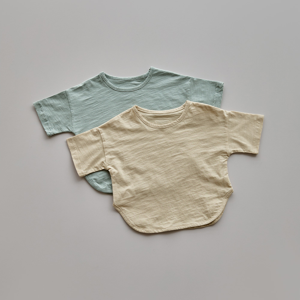 DOTTODOT 竹節紋理純色T恤