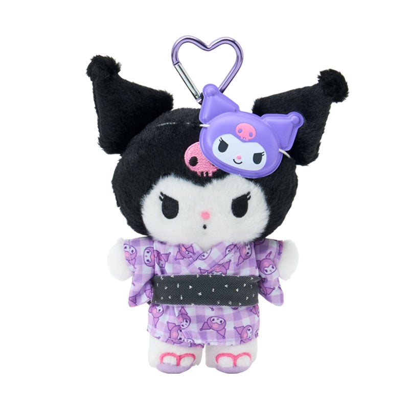 現貨｜Sanrio Kuromi 夏日祭典系列 日版 吊飾 毛公仔 連心形扣 (04191-2)