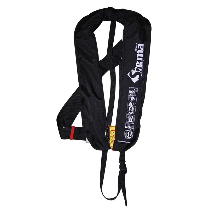 72081 Lalizas Sigma Inflatable Life jacket Black 170N, ISO 12402-3