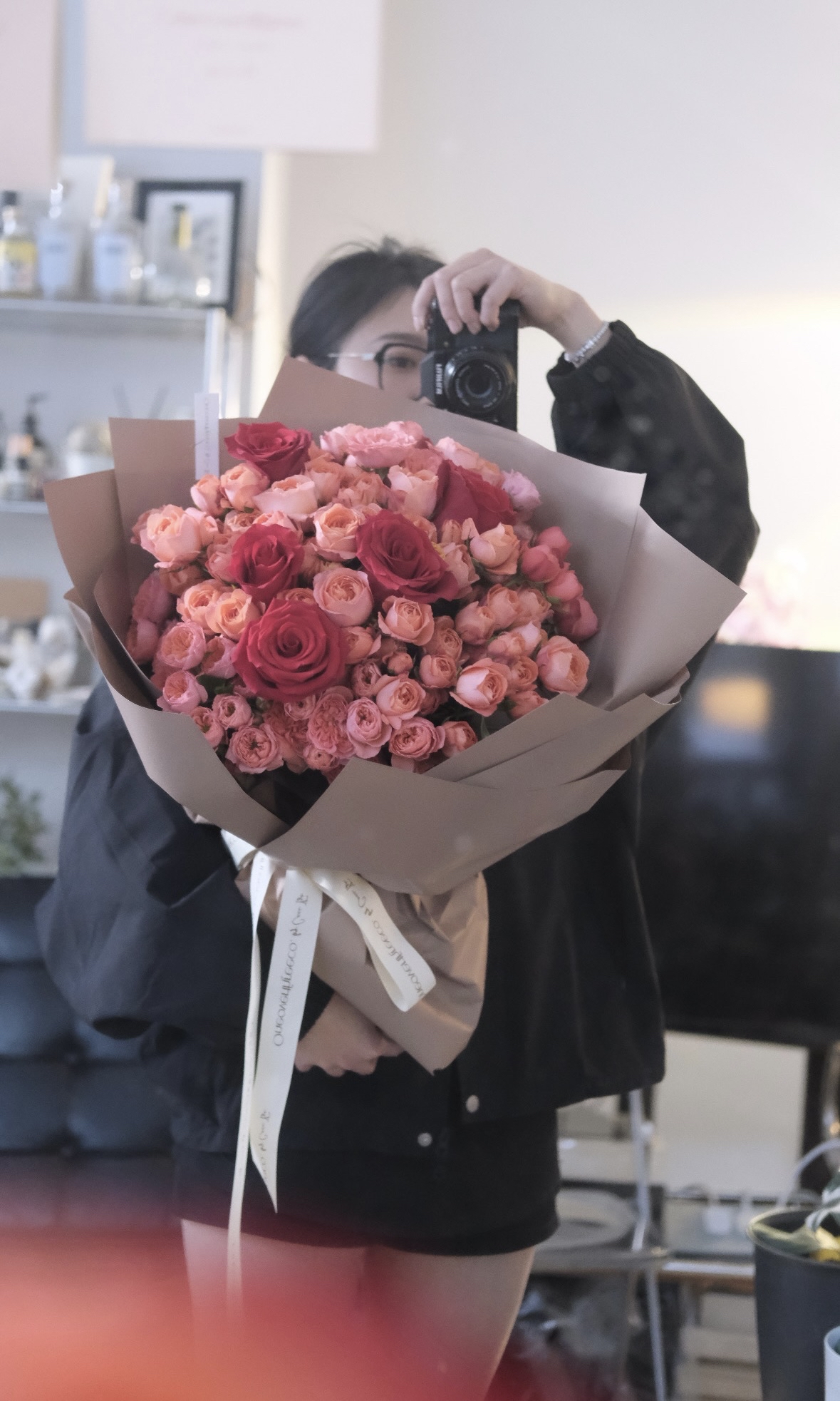 Multihead roses + Red (5stems)