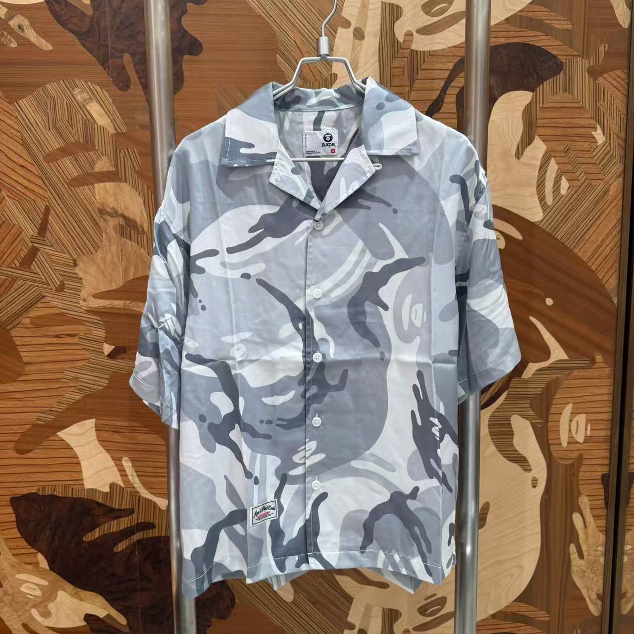 AAPE AAPESPORTS camo short sleeve shirt (8581)