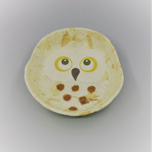 和紙小碟(貓頭鷹)