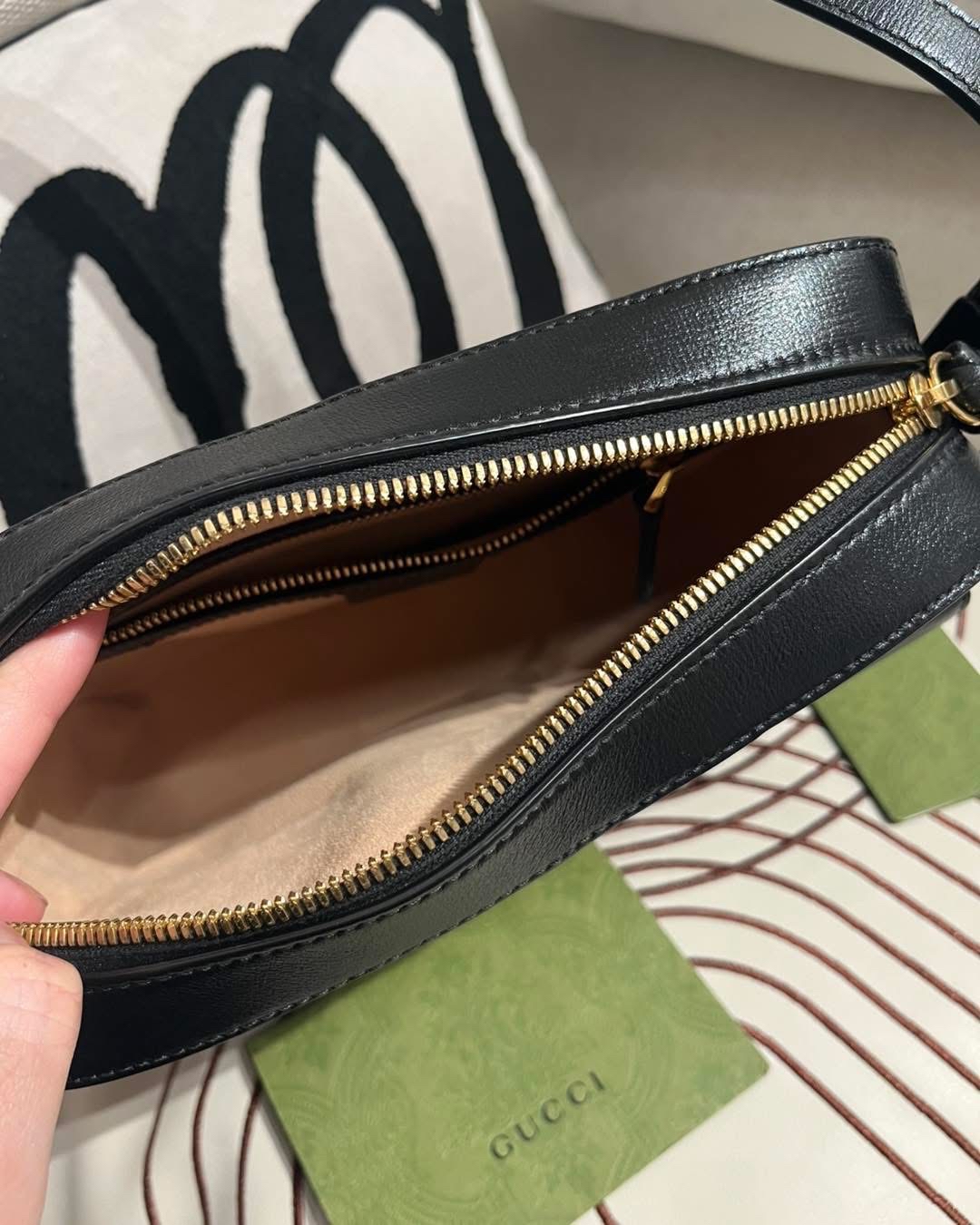 Gucci horsebit 1955 camera bag 黑金牛皮,100%Authentic, 99%New ✅專門店收據✅Tap✅Dust bag