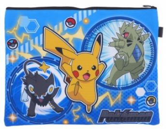  Pokémon A4 布文件袋 (3拉鍊格)