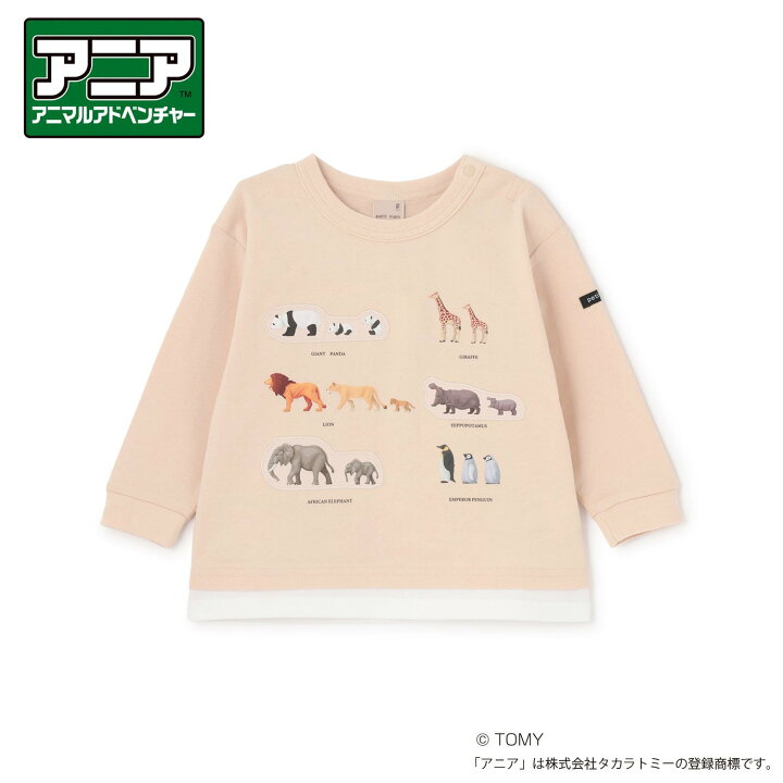 🇯🇵預訂 日本直送🇯🇵Petit Main x Tomica系列三色恐龍動物車車印花假兩件長袖T恤