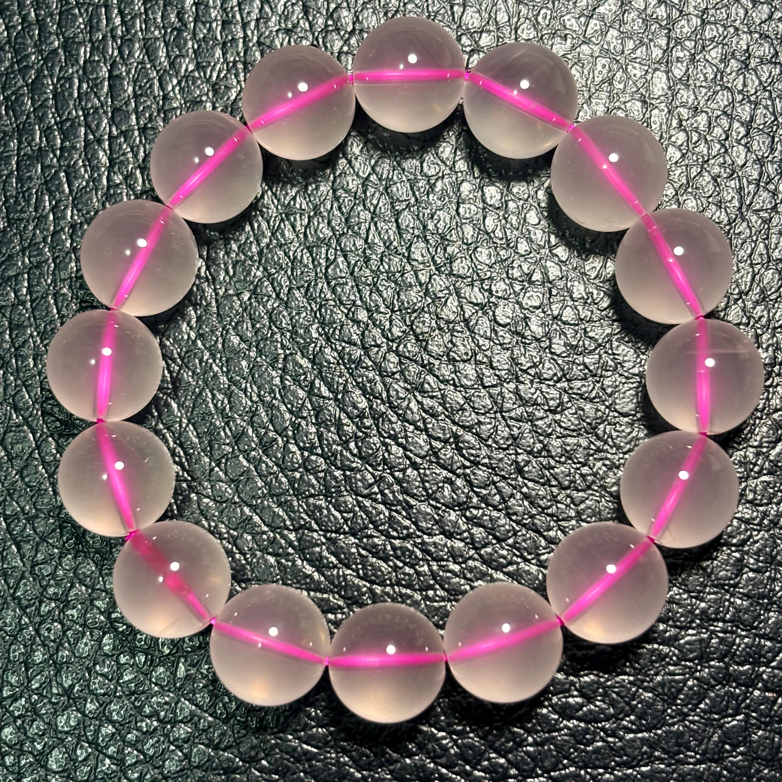 12.5mm星光粉晶手串（附送證書）No. 2870