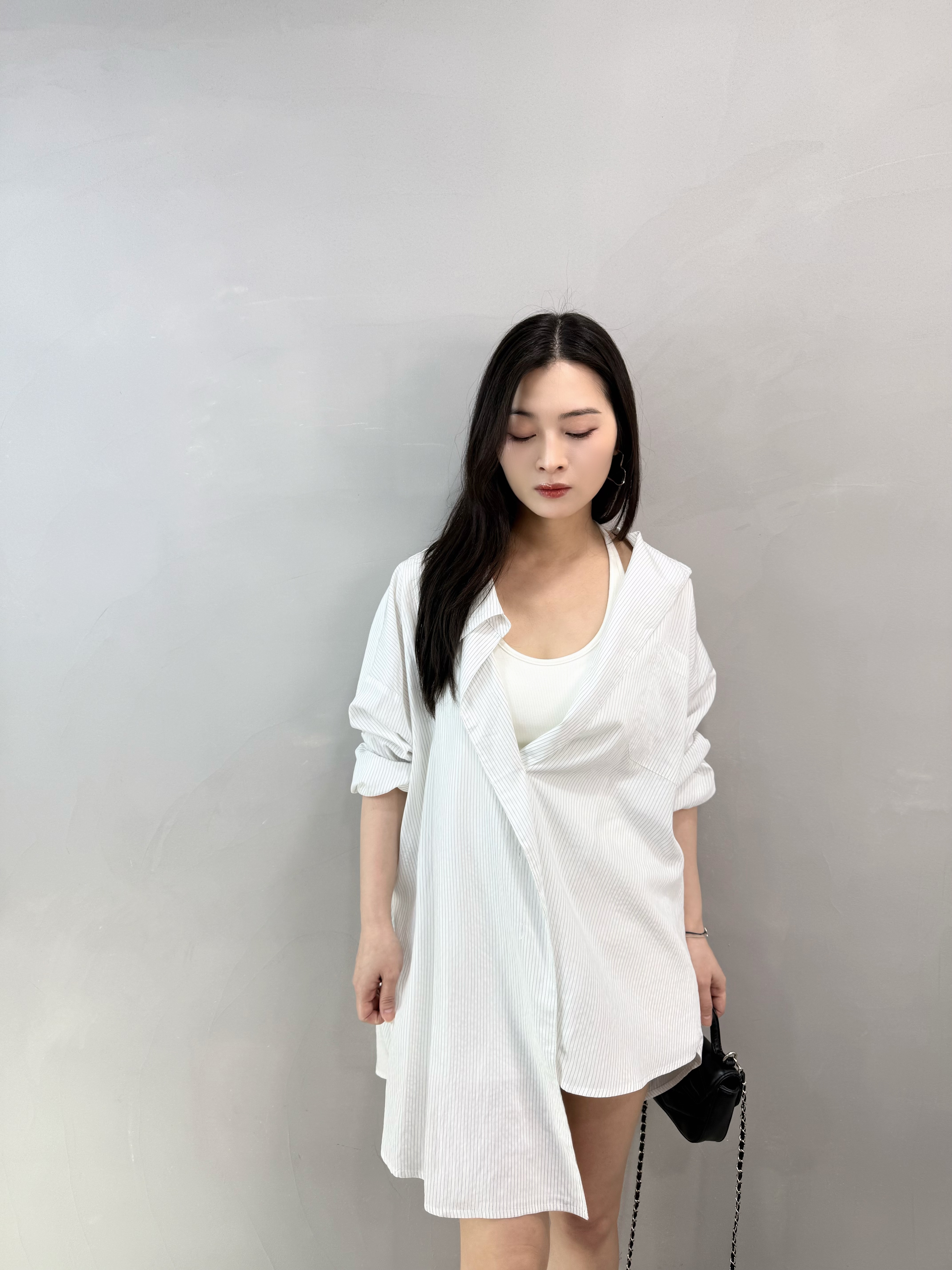 K89 不規則條子恤衫