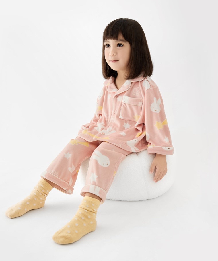 💚代購 台灣直送💚正版授權Miffy兩色人物滿印絲絨長袖家居服上下套裝