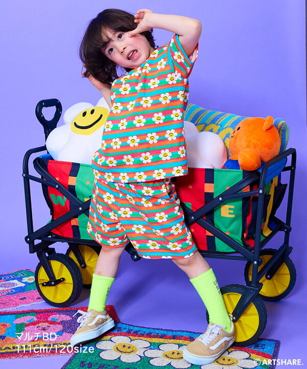 🇯🇵預訂 日本直送🇯🇵Markey’s x Wiggle Wiggle四色圖案滿印華夫格短袖T恤