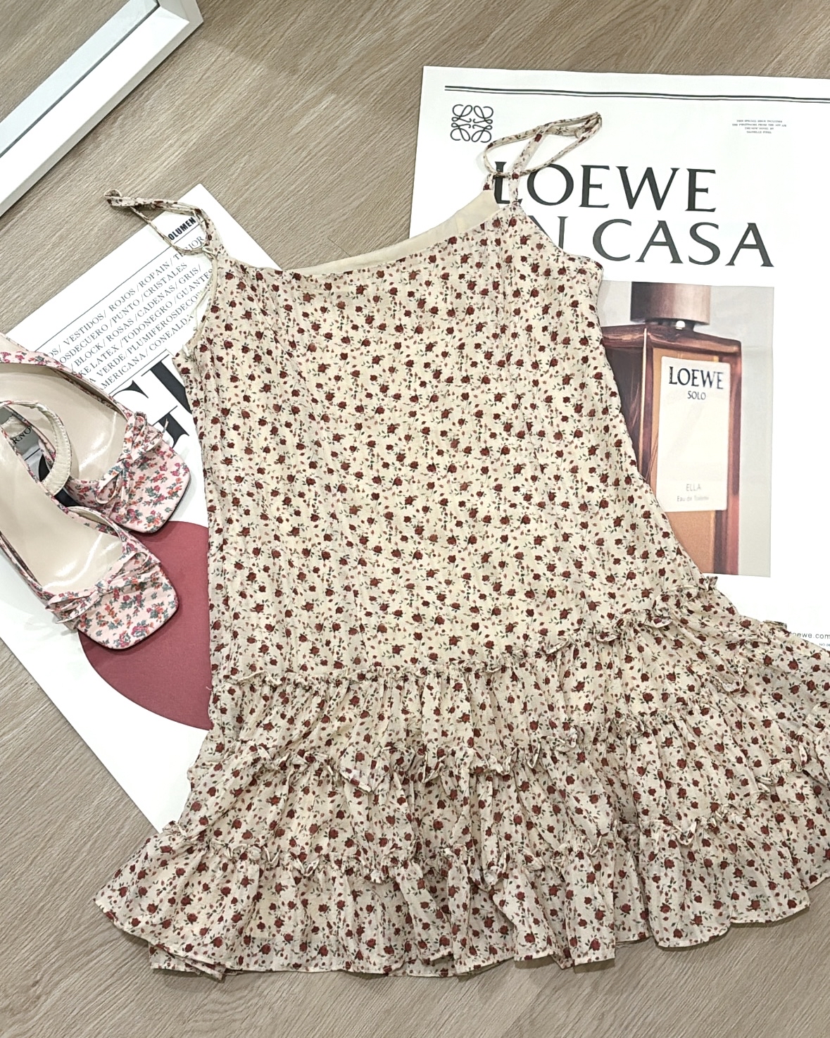 DR382田园风碎花短裙