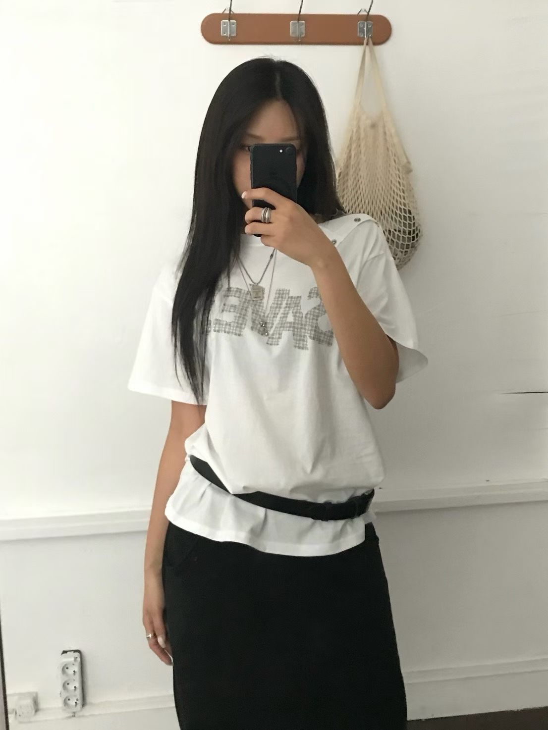Asymmetric Snap Graphic Top