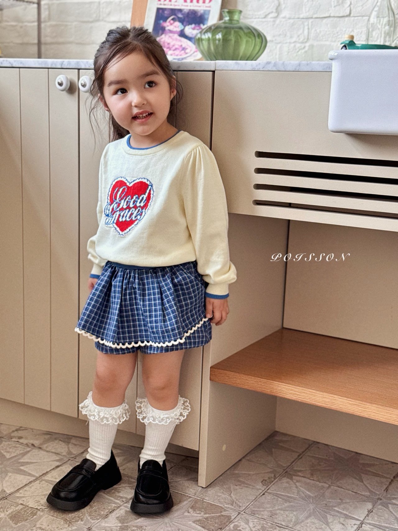 心心 Top / 格仔短裙