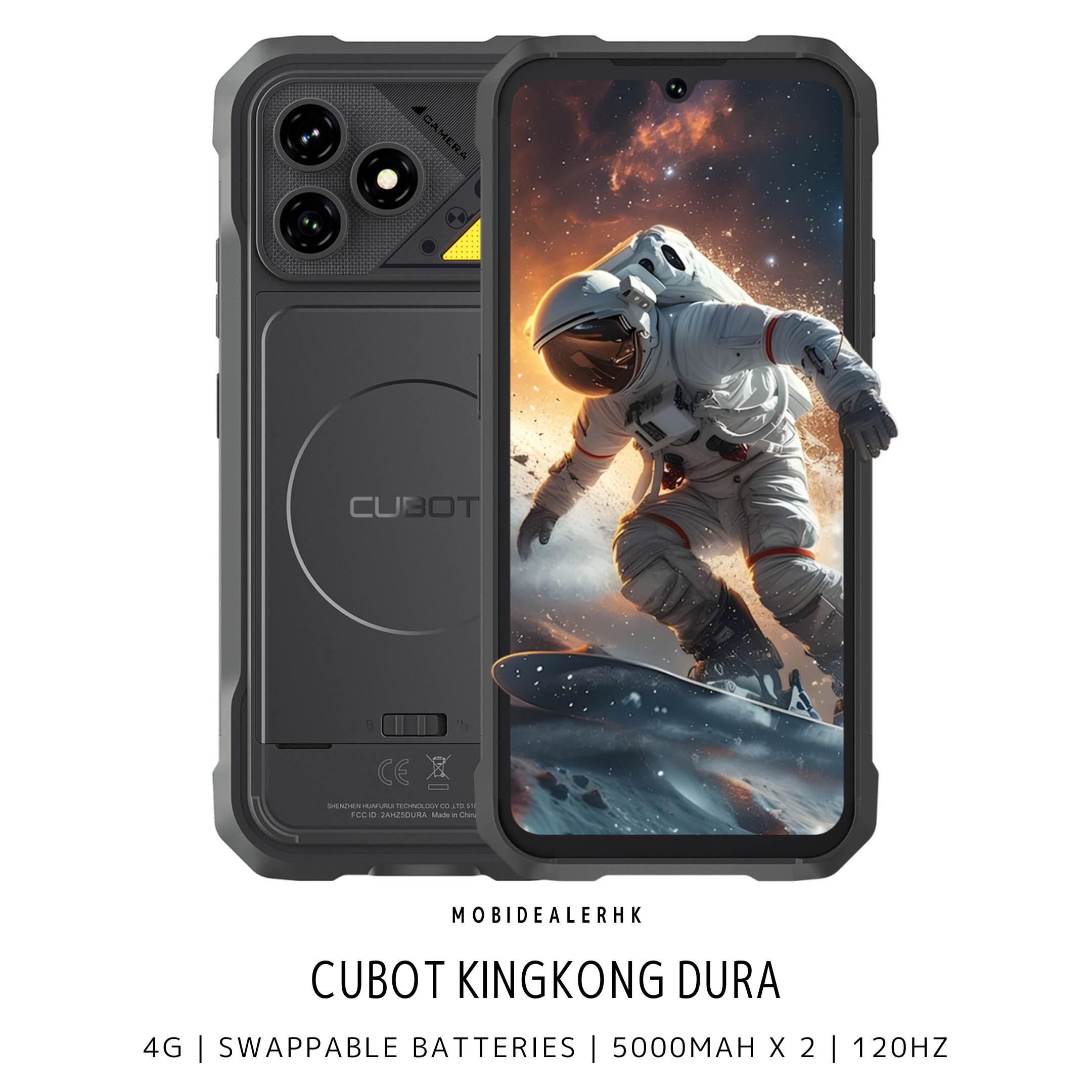 Cubot Kingkong Dura | 4G | 三防手機 | 可換式雙電池 | 5000mAh x2 | 120Hz
