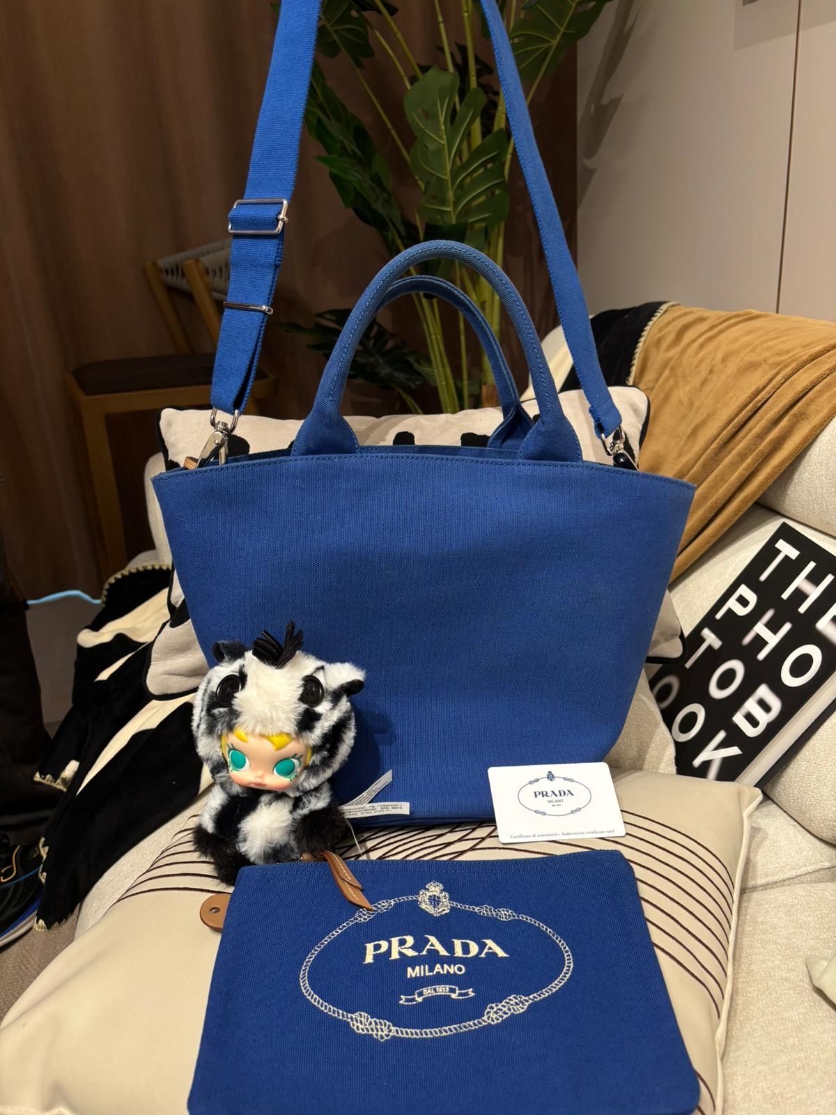 Prada 2way bag Canvas 100%Authentic,95%new