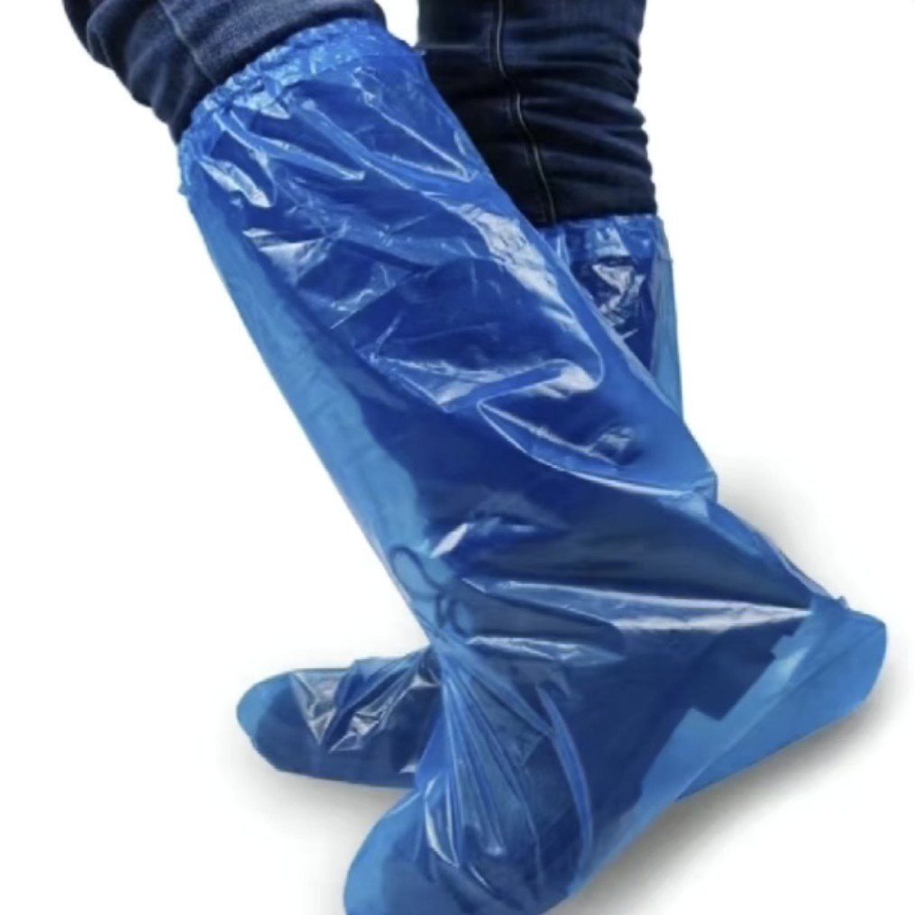 Enhanced Long and Short Waterproof/RainProof Thick PE Shoe cover [50pcs per pack]