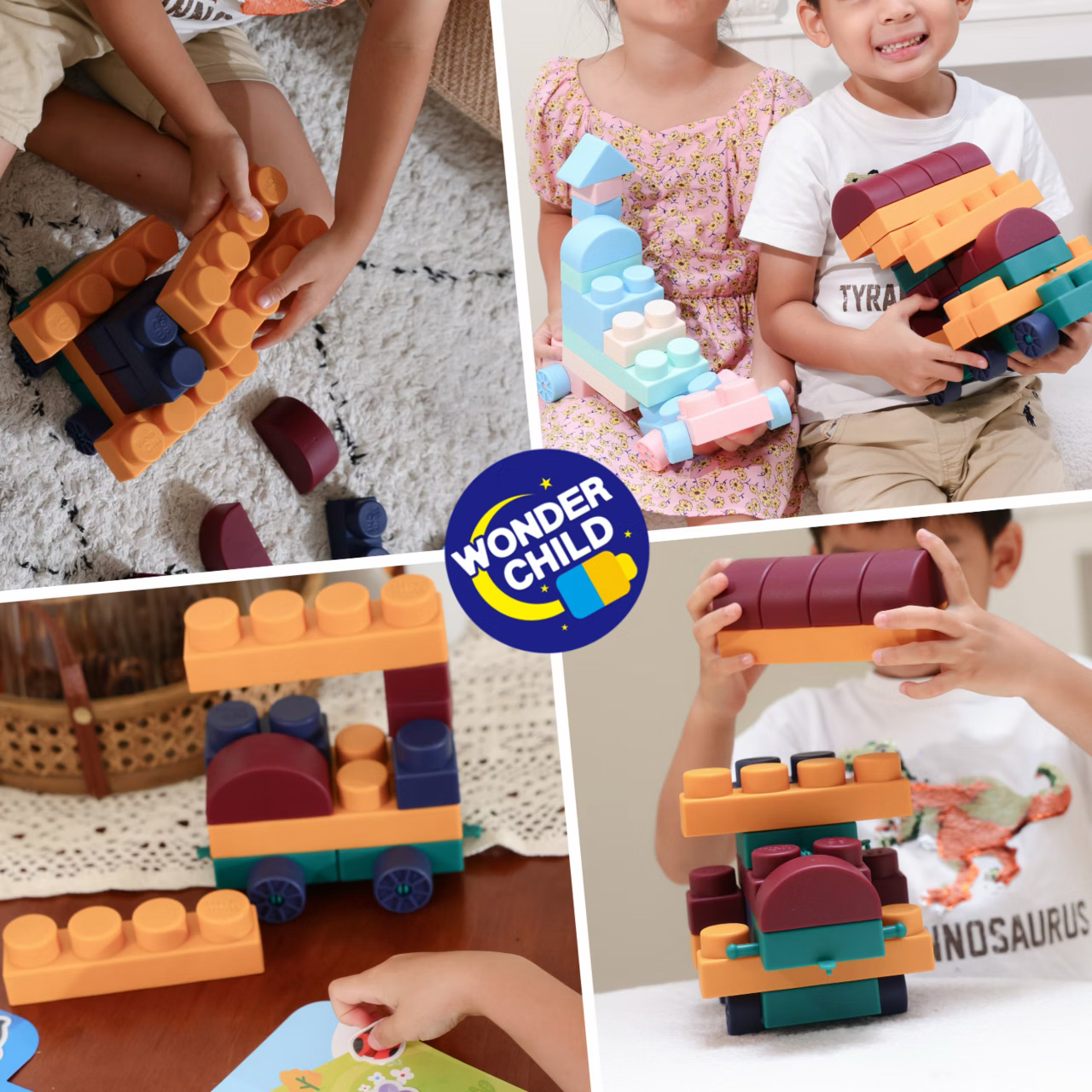 Wonder Child 馬卡龍軟積木 - 15pcs