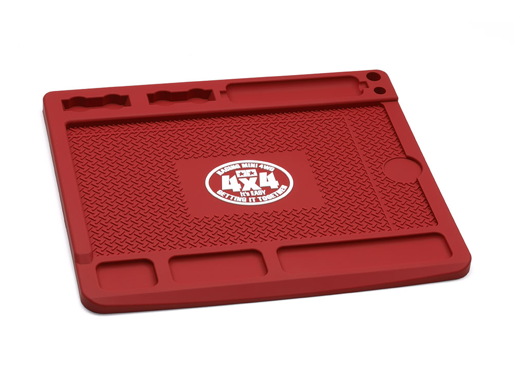 MINI 4WD HG MAINTENANCE BASE (180x210mm) DARK RED