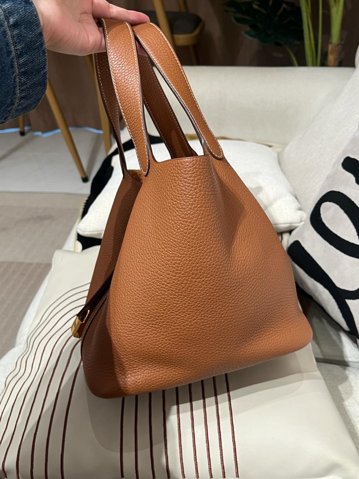 Hermes Picotin 22 Stamp D Gold/Gold 100%Authentic, 98%New ✅Key Lock✅Dust bag
