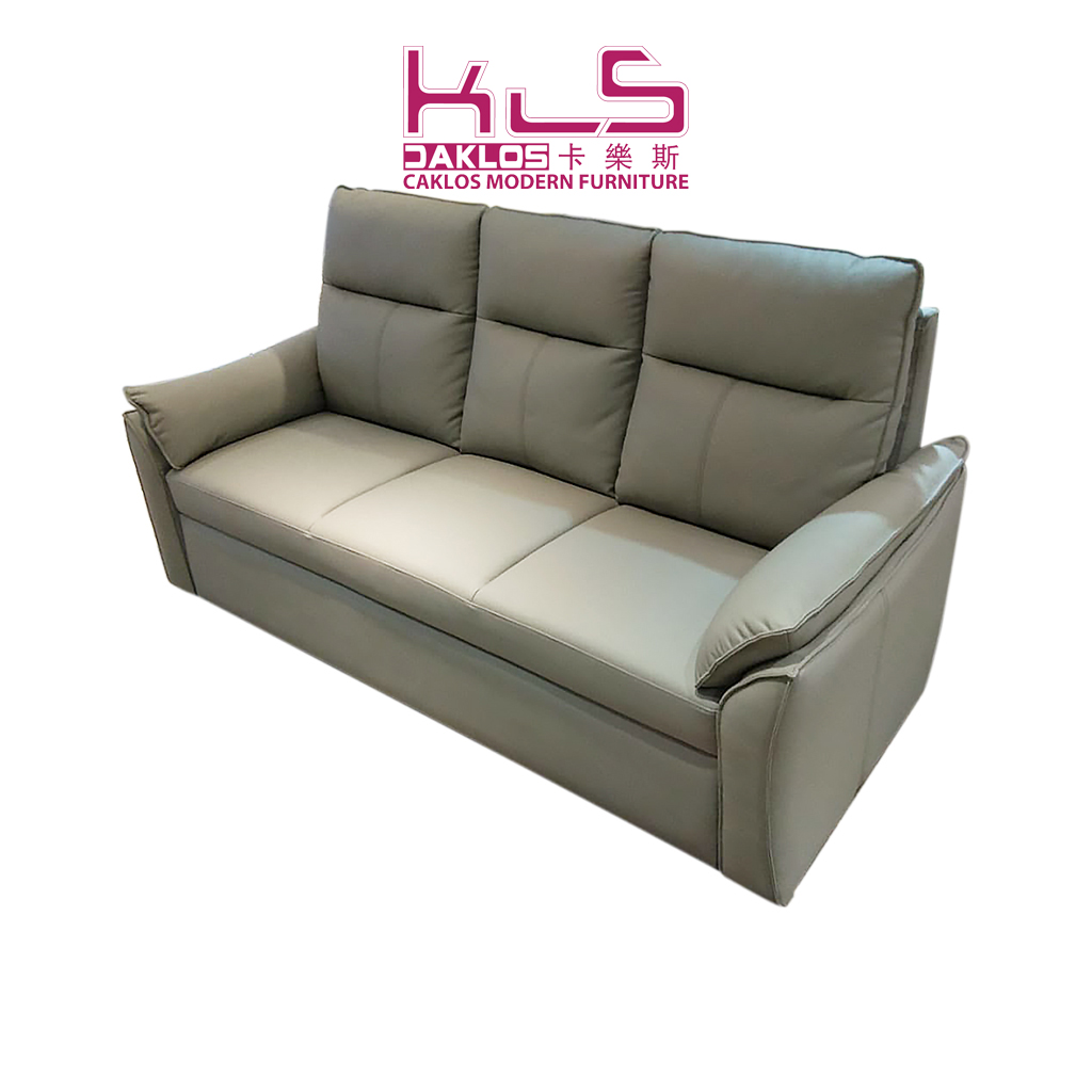 C2503/三座位半真皮梳化床 (B皮)