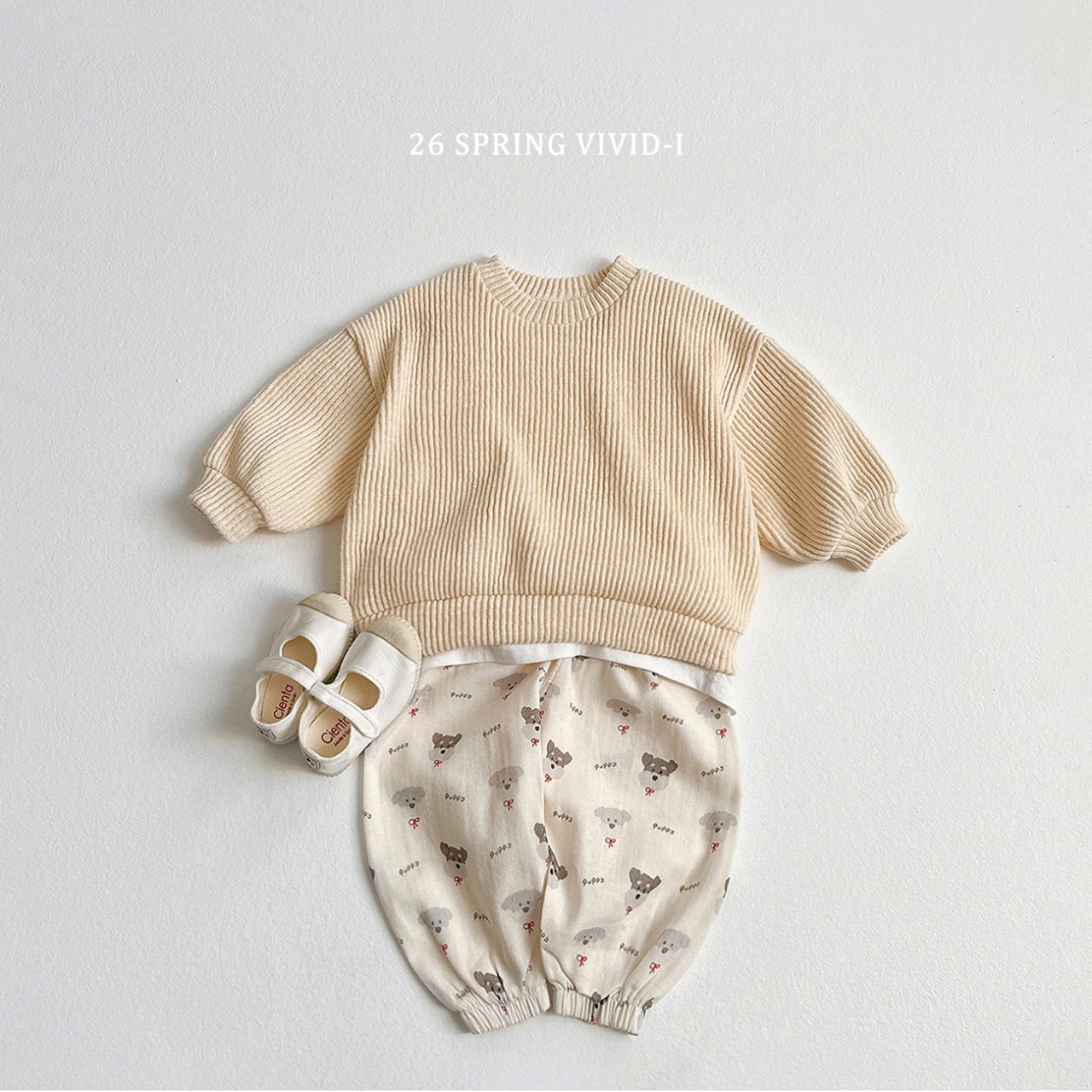 🌸預訂 韓國直送🌸🇰🇷VIVIDI三色寬鬆羅紋針織衛衣