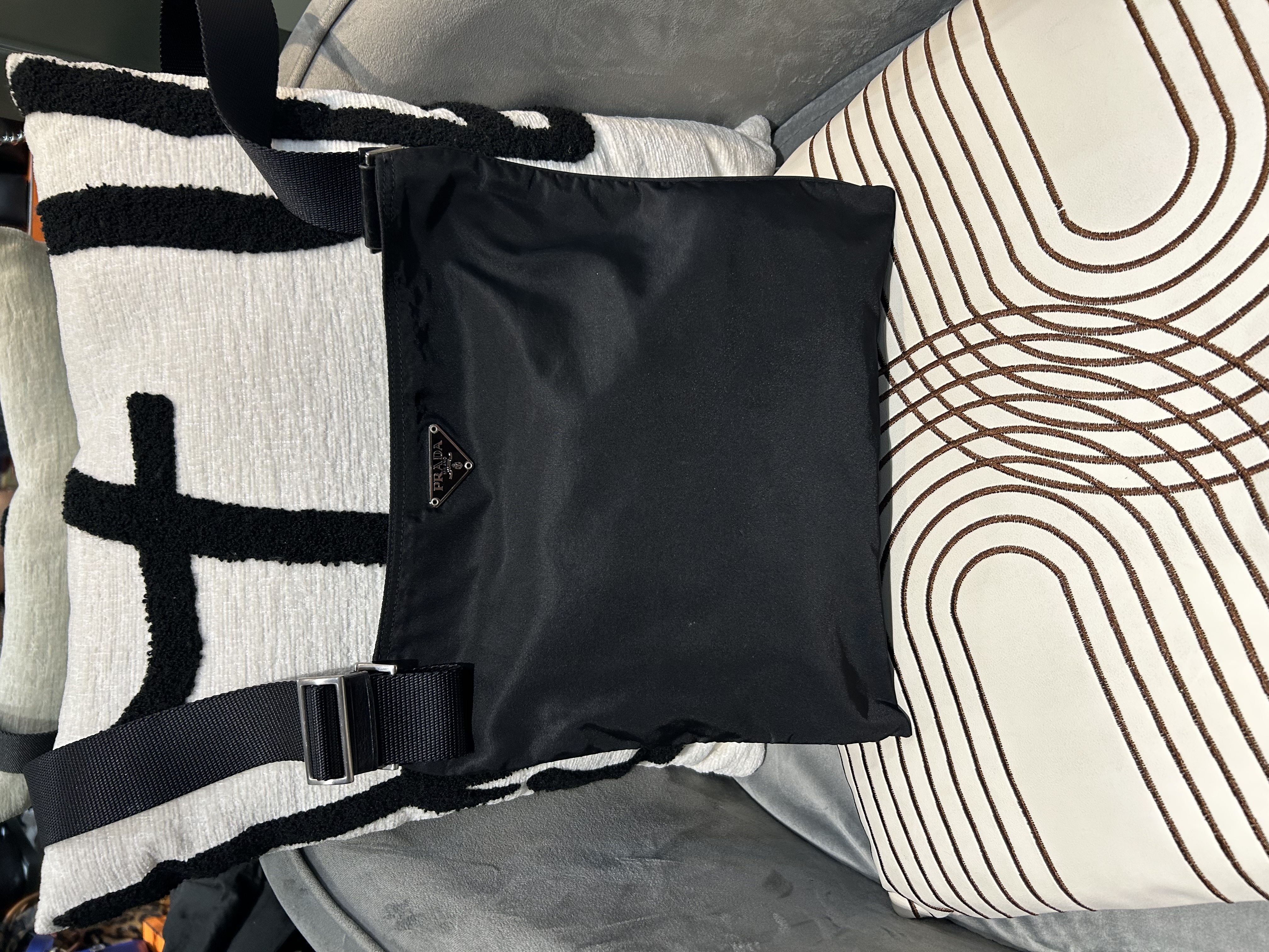 Prada Nylon Shoulder Bag Black 100%Authentic, 95%New