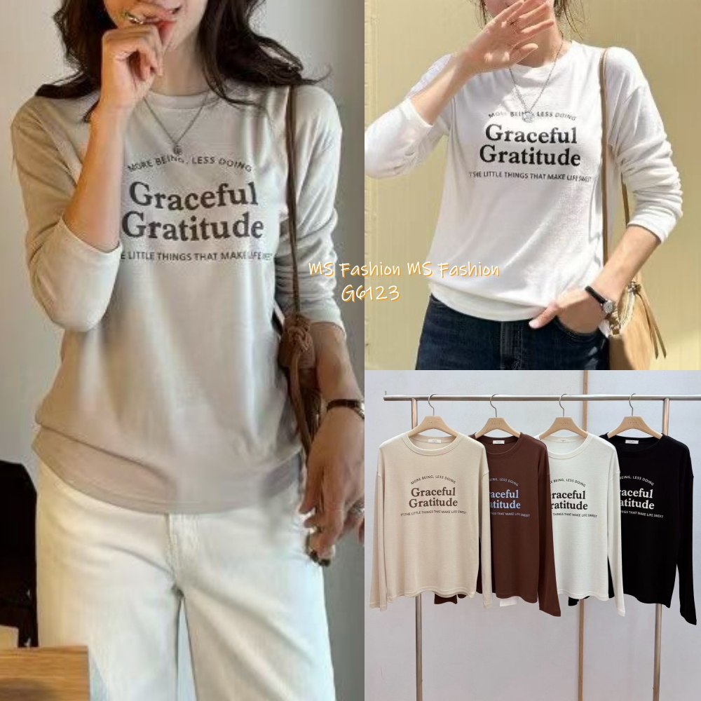 G6122/G6123 韓國🇰🇷靚料字母長袖tee