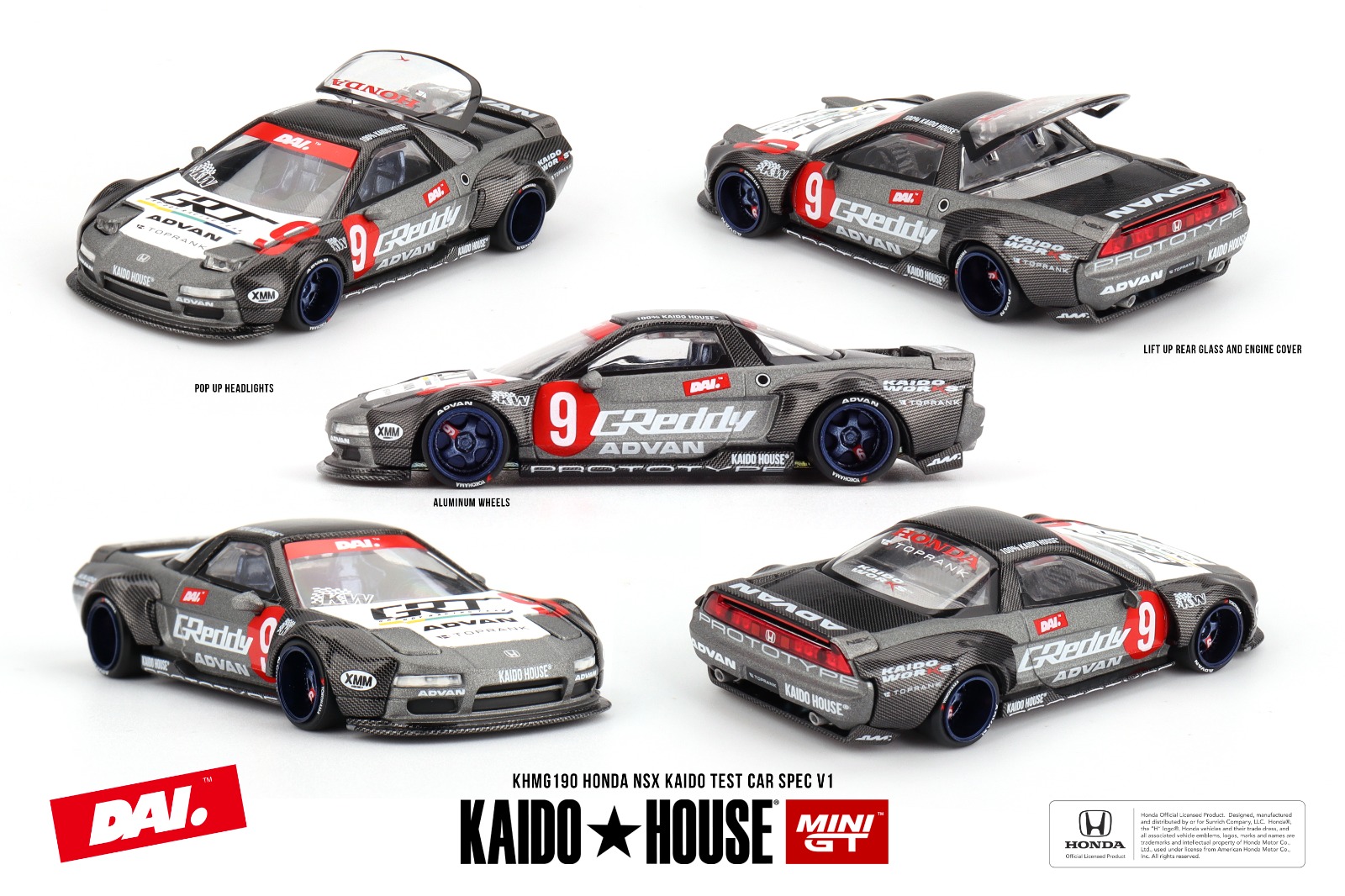 Kaido House 1/64 Honda NSX Kaido Test Car Spec V1 - KHMG190
