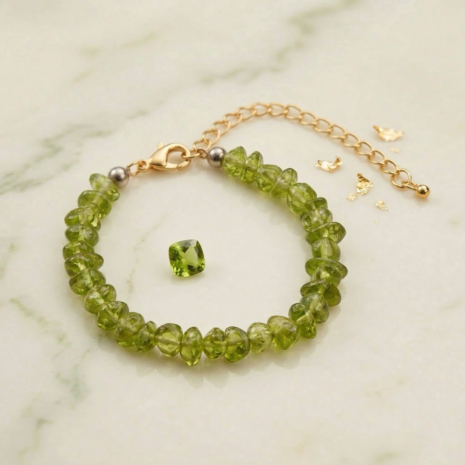 Peridot Crystal Bracelet 