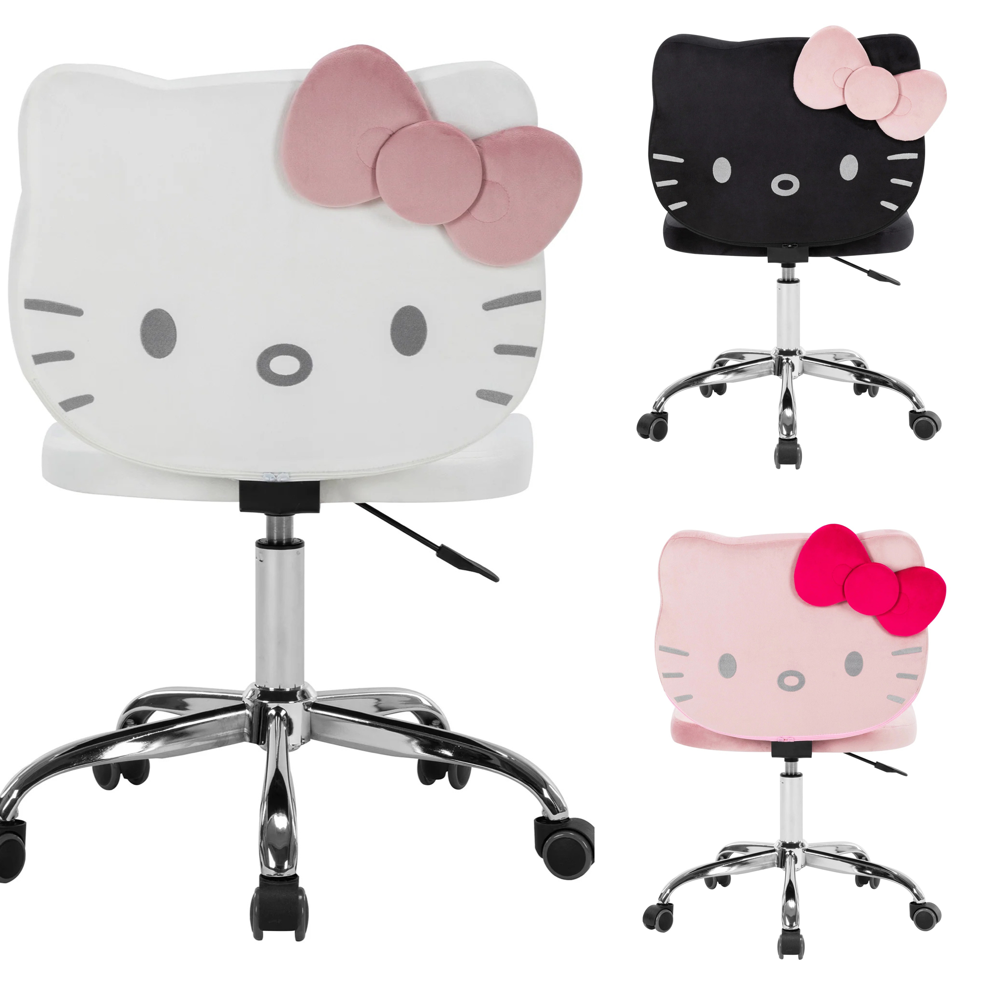 📦訂購 美國代購 Impressions Vanity Sanrio Hello Kitty Kawaii Swivel Vanity Chair旋轉式辦公桌椅 化妝椅