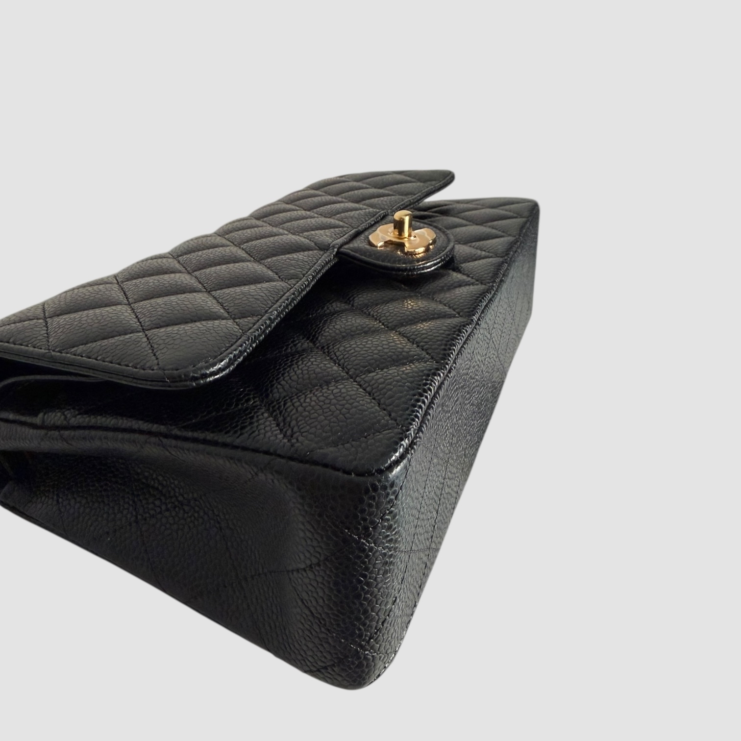 Chanel Caviar CF25 荔枝皮金扣