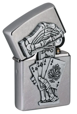 Zippo 49536 死人手牌 Dead Man's Hand Emblem  | 防風打火機 | ZIPPO 指定授權經銷商 |美國製造 | 收藏