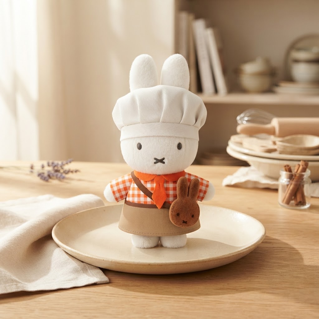 Miffy - 烘焙系列公仔掛飾 (橙色麵包師款)