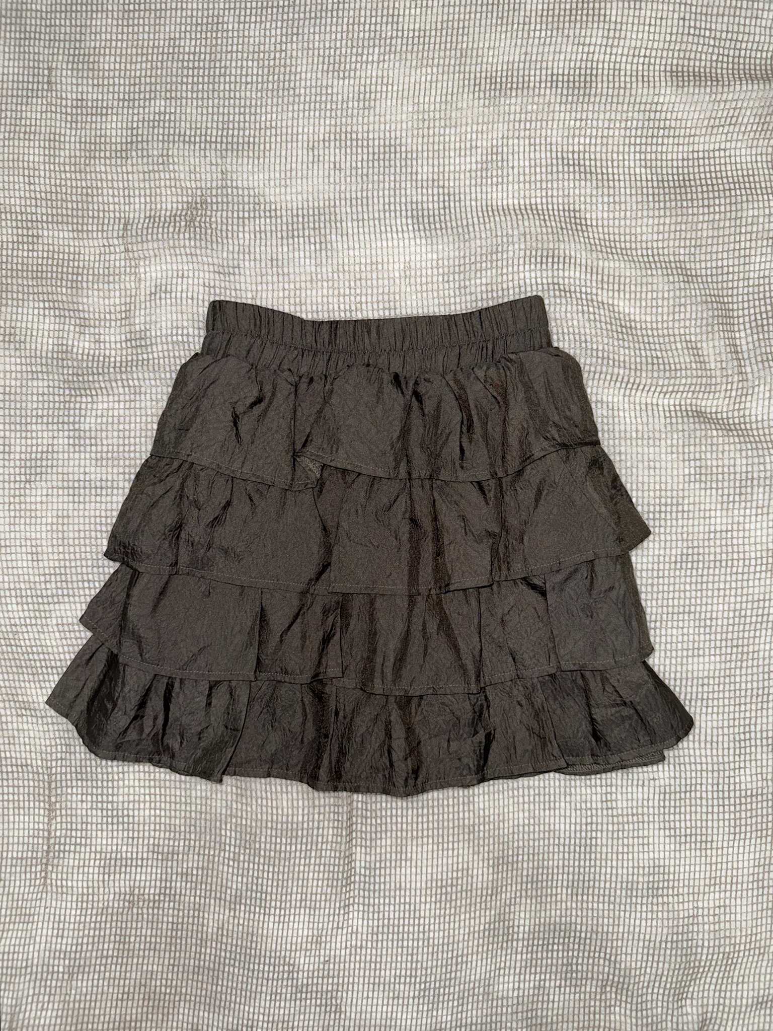 Layered Ruffle Skirt in Charcoal