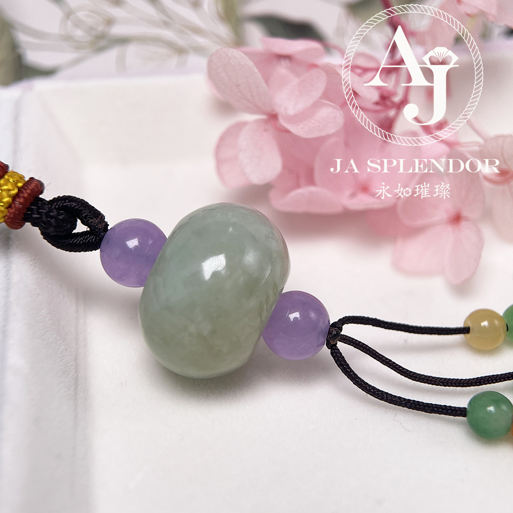 JN-21 天然翡翠A玉 串串金路路通吊墜