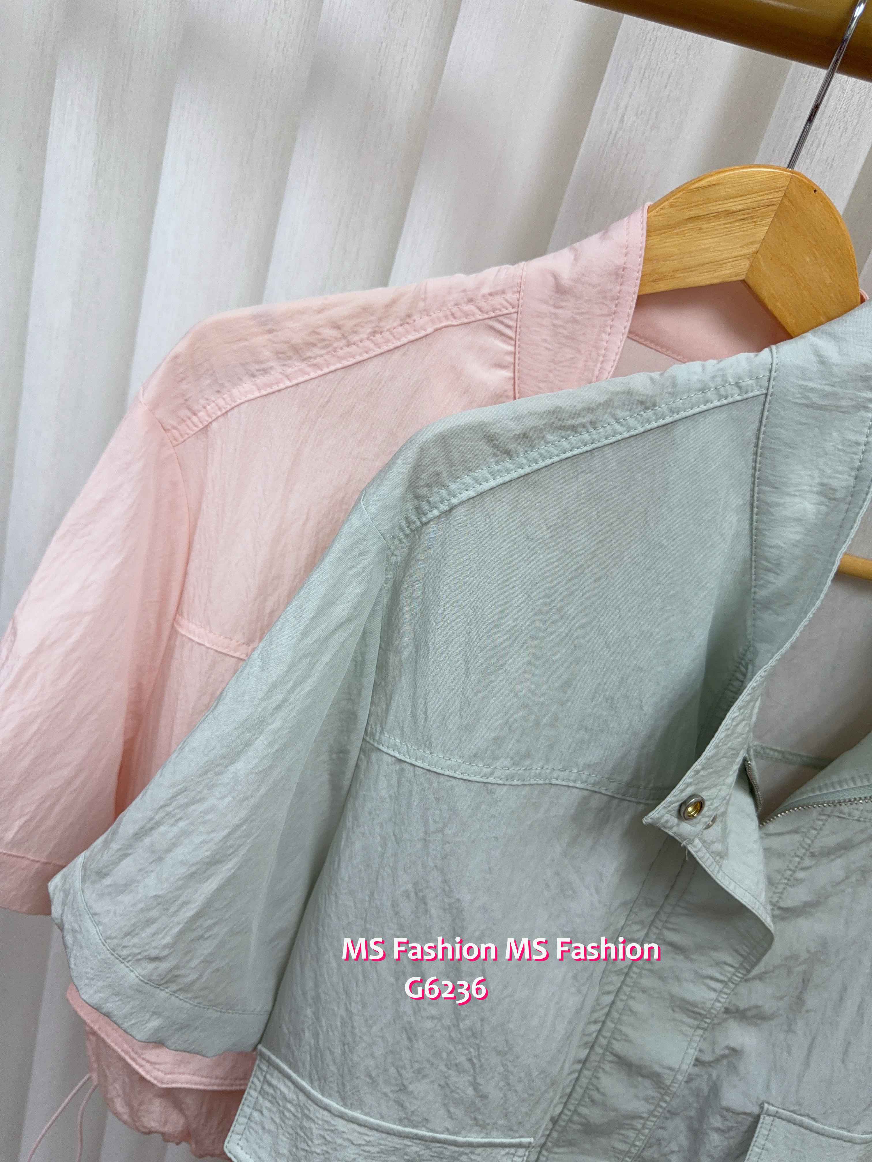 G6236 韓國🇰🇷薄料短袖風褸外套