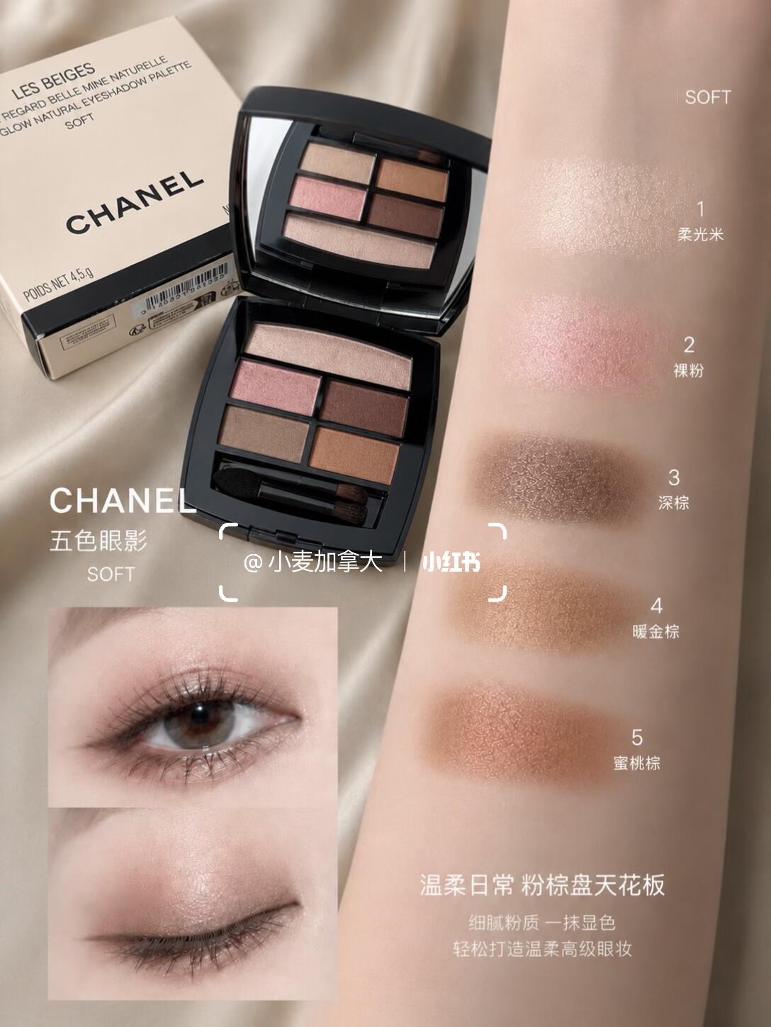 🆕新色❗️Chanel 香奈兒 #Soft  5色眼影盤
