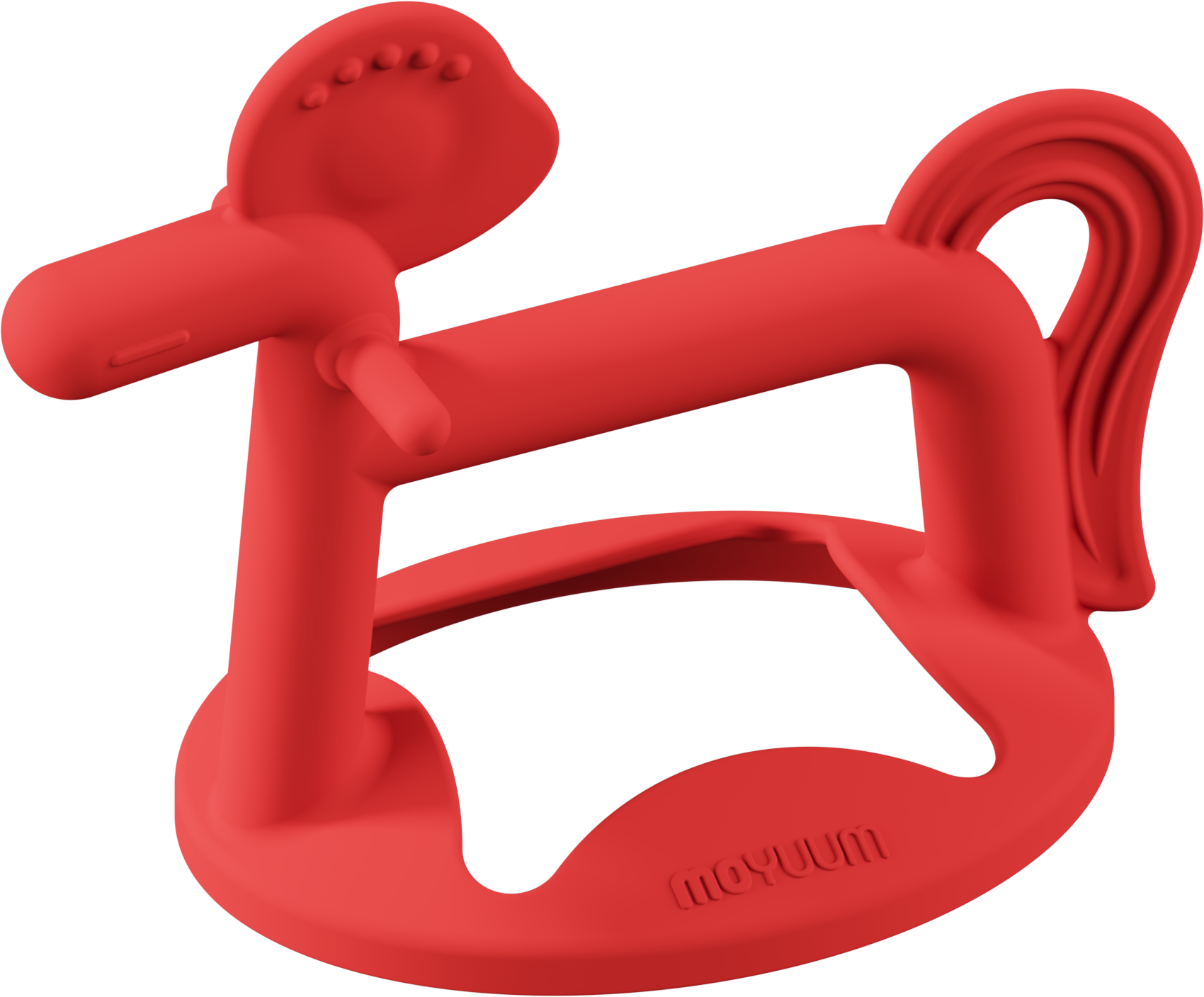 MOYUUM - 白金矽膠小馬型手環式嬰兒牙膠(紅色)_MY255