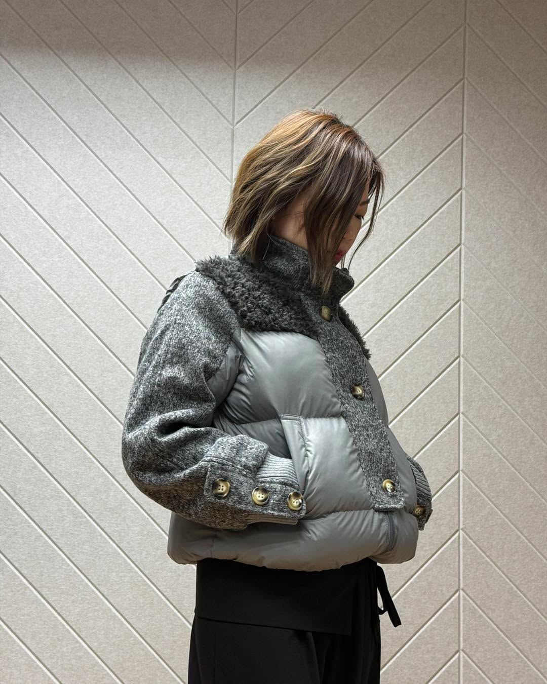 企領拼接超輕棉褸