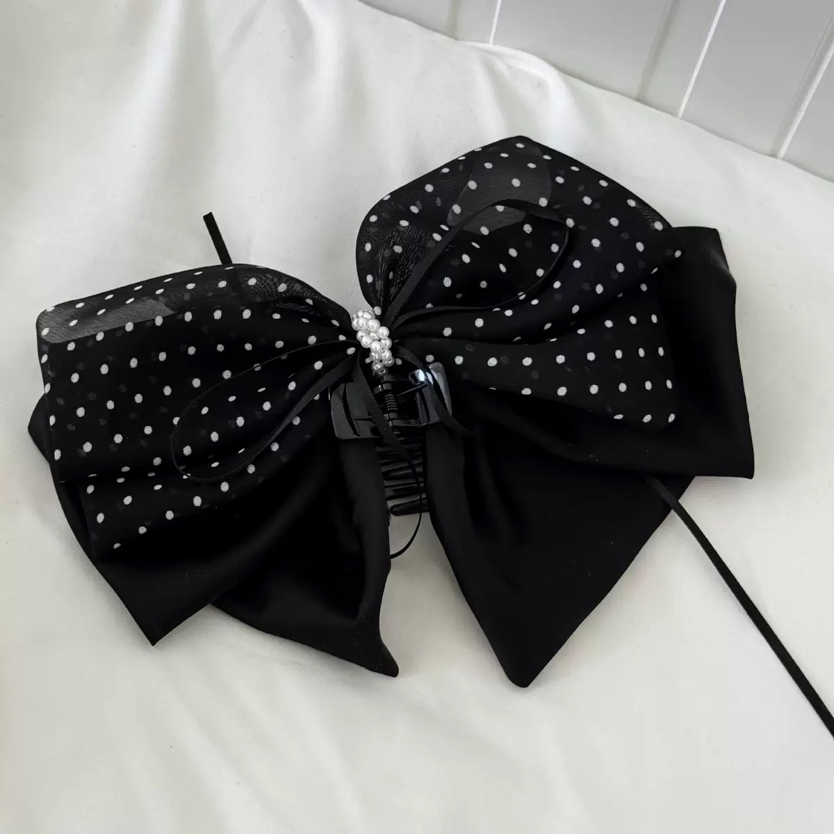 波点蝴蝶结抓夹