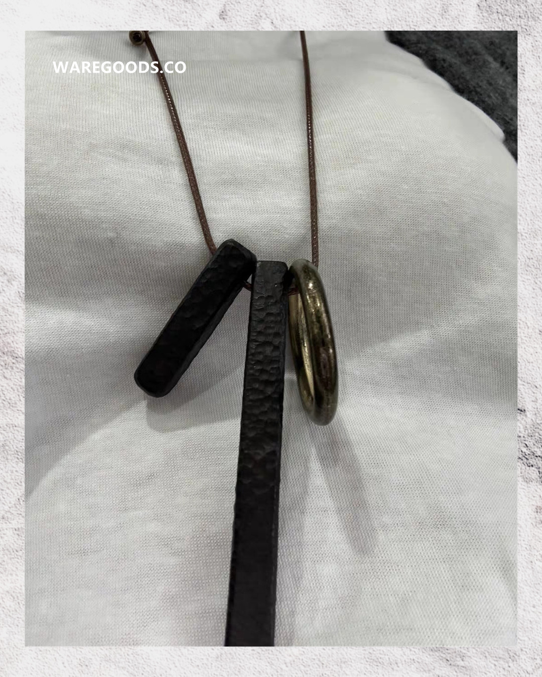 W601黑檀木合金吊墜頸鏈