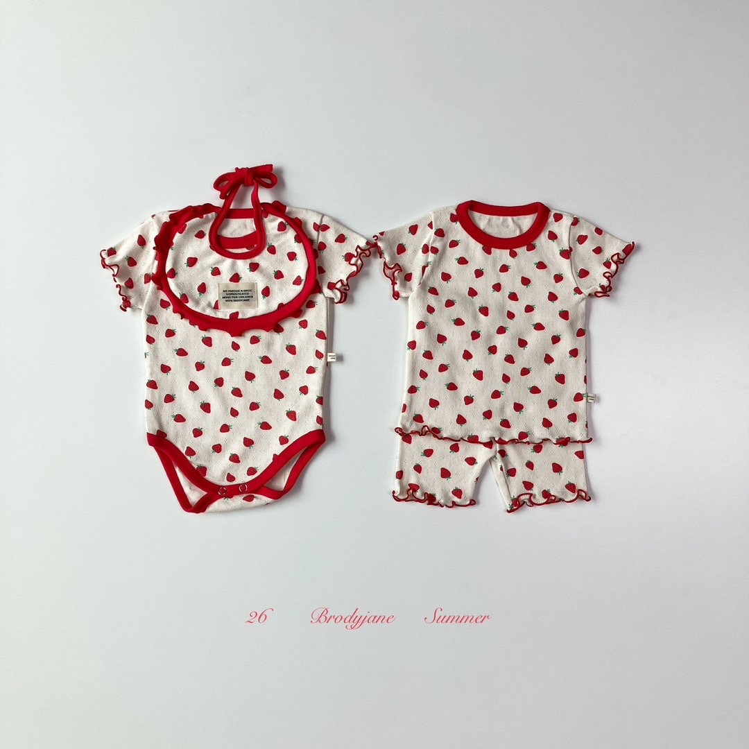 Strawberry Eyelet Short-Sleeve