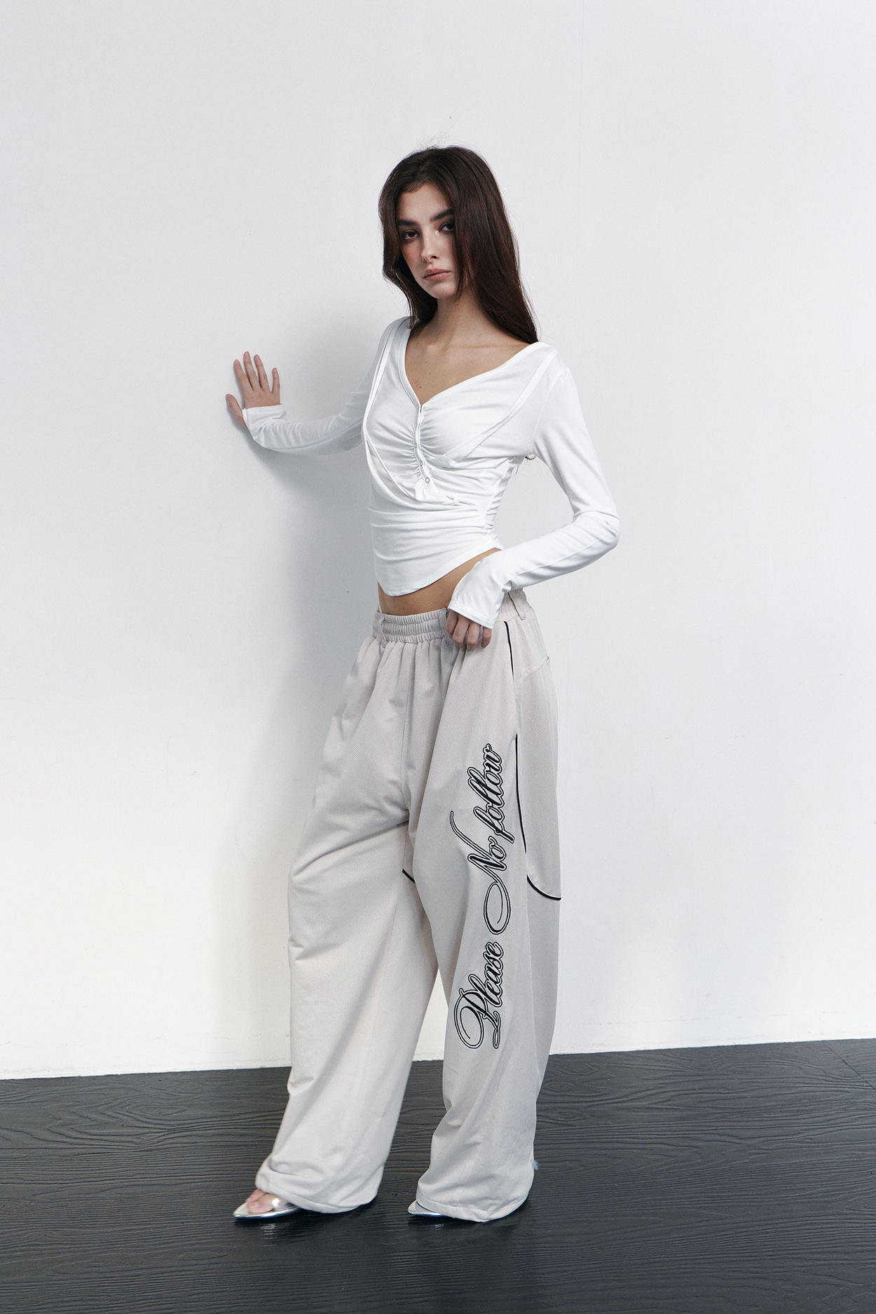 pleaseNOFOLLOW - Deba Long Sleeve Top (White)