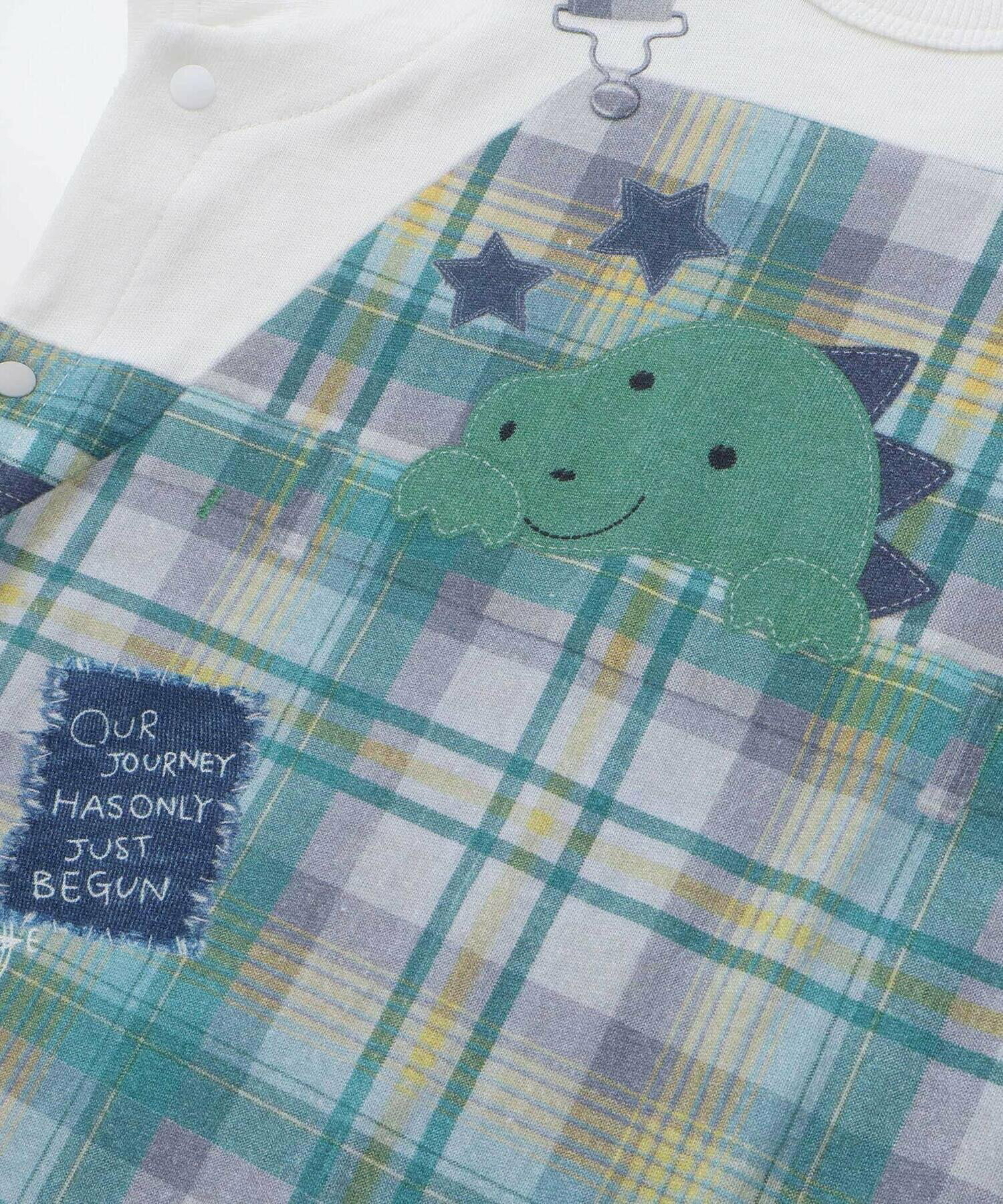 🇯🇵預訂 日本直送🇯🇵Slap Slip Baby兩色動物恐龍吊帶短袖連身服