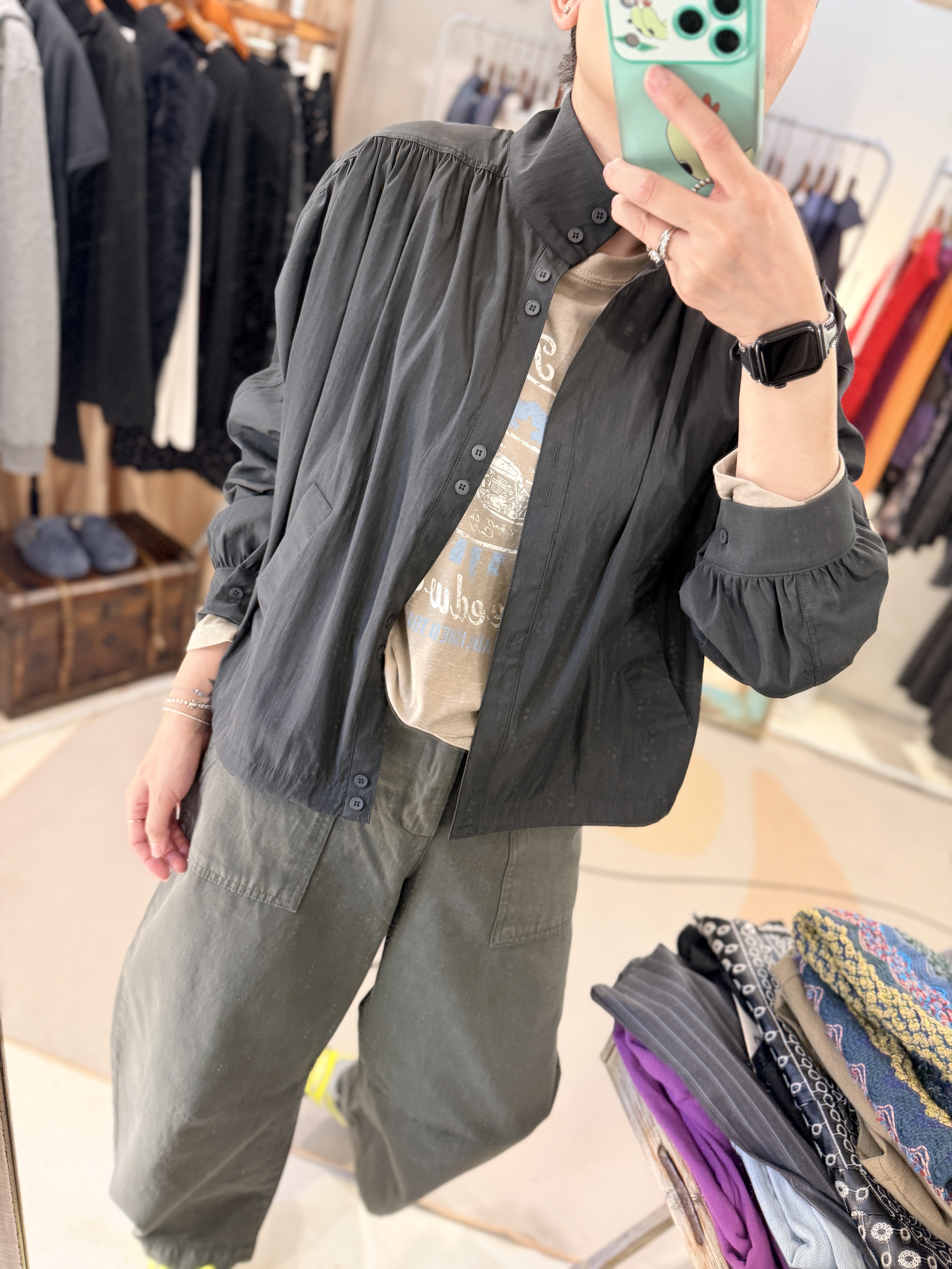 Button shirt jacket